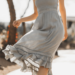 Beige strappy summer dress